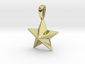 Star Pendant Necklace in 18k Gold Plated Brass
