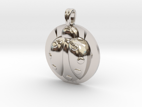 LADYBUG Symbol Jewelry Pendant in Platinum