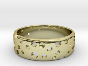 Swiss Cheese Ring - Size 7 in 18k Gold