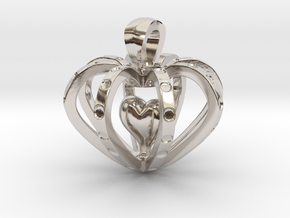 Heart in the Heart pendant in Platinum
