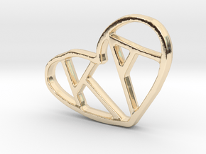 Love Pendant Pt.2 in 14k Gold Plated Brass