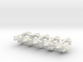 1/1000 Scale 2050 War Eagles W-Pods X5 in White Natural Versatile Plastic
