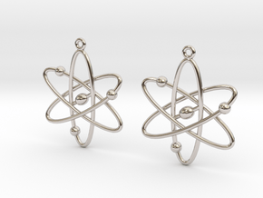 Atom Earring Set in Rhodium Plated Brass