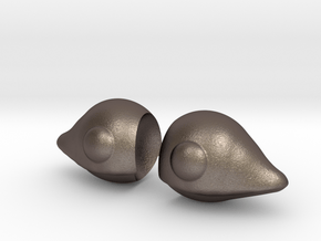 Chobits Ears  in Polished Bronzed Silver Steel