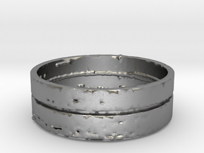 "Splinter" Mens Ring (Size 10) in Natural Silver