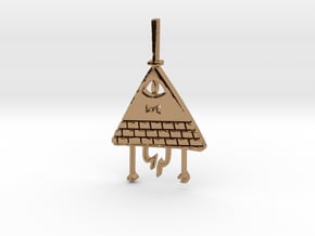 Bill Cipher Pendant/Keychain in Polished Brass