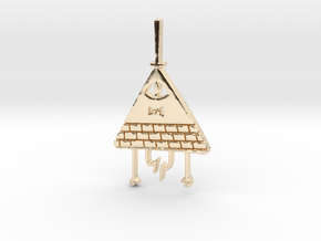 Bill Cipher Pendant/Keychain in 14k Gold Plated Brass