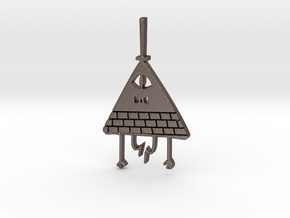 Bill Cipher Pendant/Keychain in Polished Bronzed Silver Steel