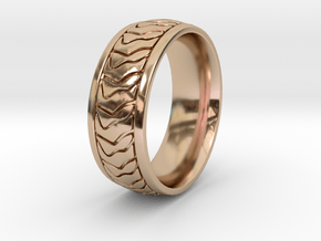 ZEBRA RING SIZE 10 in 14k Rose Gold Plated Brass