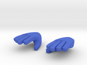 Hand type 2 in Blue Processed Versatile Plastic
