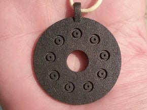 Flintblack Medallion in Matte Black Steel