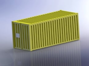 Container 20ft 1/350 in Tan Fine Detail Plastic