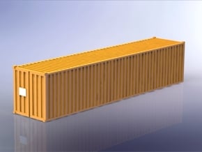 Container 40ft Standard 1/350 in Tan Fine Detail Plastic