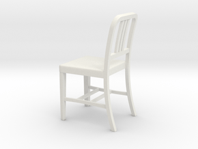 Miniature 1:18 Aluminum 1 Chair (not full size) in White Natural Versatile Plastic