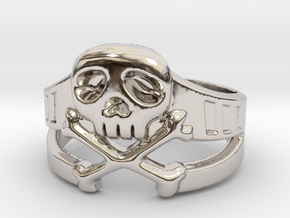 Space Captain Harlock | Ring size 10 in Rhodium Plated Brass: 10 / 61.5