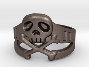Space Captain Harlock | Ring size 10 in Polished Bronzed Silver Steel: 10 / 61.5