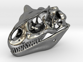 Allosaurus Skull in Fine Detail Polished Silver