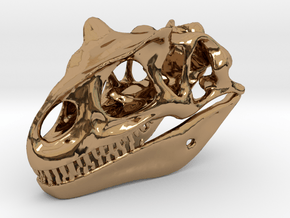 Allosaurus Skull in Polished Brass