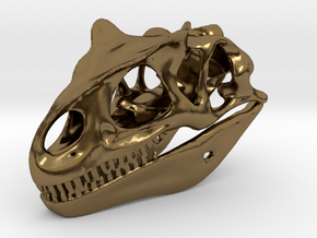 Allosaurus Skull in Polished Bronze