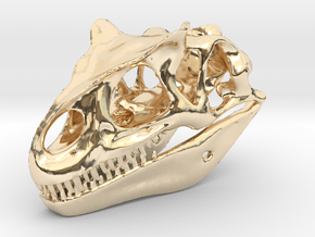 Allosaurus Skull in 14k Gold Plated Brass