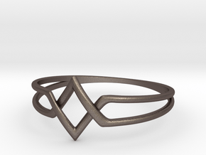 AVring in Polished Bronzed Silver Steel