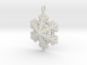 Snowflake Pendant  in White Natural Versatile Plastic