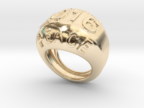 2016 Ring Of Peace 18 - Italian Size 18 in 14K Yellow Gold