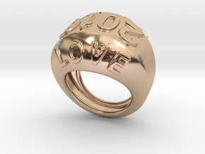 2016 Ring Of Peace 19 - Italian Size 19 in 14k Rose Gold Plated Brass