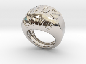 2016 Ring Of Peace 19 - Italian Size 19 in Rhodium Plated Brass