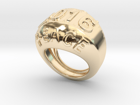 2016 Ring Of Peace 20 - Italian Size 20 in 14K Yellow Gold