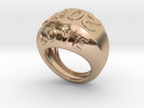 2016 Ring Of Peace 22 - Italian Size 22 in 14k Rose Gold Plated Brass