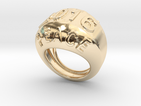 2016 Ring Of Peace 24 - Italian Size 24 in 14K Yellow Gold