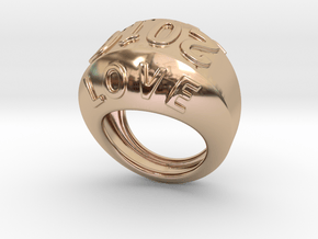 2016 Ring Of Peace 25 - Italian Size 25 in 14k Rose Gold Plated Brass
