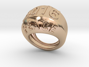 2016 Ring Of Peace 26 - Italian Size 26 in 14k Rose Gold Plated Brass