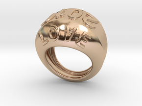 2016 Ring Of Peace 27 - Italian Size 27 in 14k Rose Gold Plated Brass