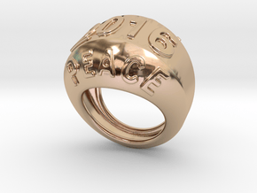 2016 Ring Of Peace 28 - Italian Size 28 in 14k Rose Gold Plated Brass