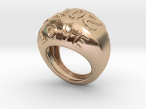 2016 Ring Of Peace 29 - Italian Size 29 in 14k Rose Gold Plated Brass