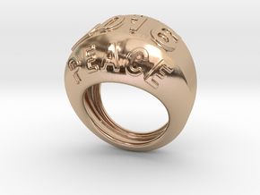 2016 Ring Of Peace 30 - Italian Size 30 in 14k Rose Gold Plated Brass