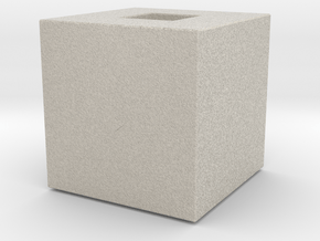 Cube Vase in Natural Sandstone