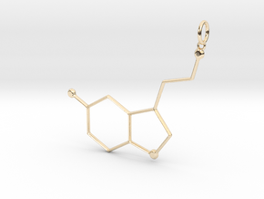 Serotonin Pendant in 14k Gold Plated Brass