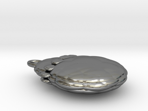 Alien Egg Pendant Alfa in Polished Silver