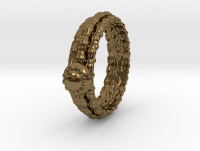 Alien Egg Ring Alfa in Polished Bronze