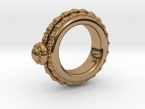 Alien Egg Ring Alfa Ver2 in Polished Brass