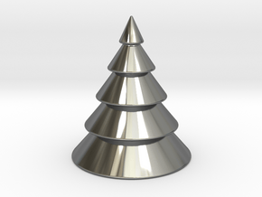 Christmas Tree in Fine Detail Polished Silver