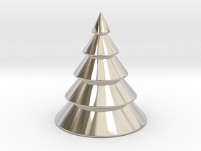 Christmas Tree in Rhodium Plated Brass