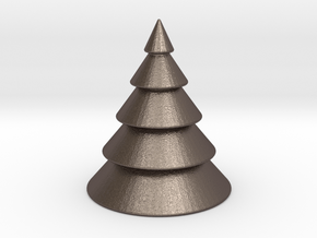 Christmas Tree in Polished Bronzed Silver Steel
