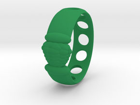 Alien Egg Ring Delta SIZE10 in Green Processed Versatile Plastic