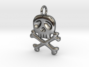 Space Captain Harlock | Pendant in Fine Detail Polished Silver