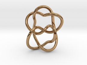 0382 Hyperbolic Knot K6.33 cm:2.30x, 4.22y, 3.53z in Polished Brass