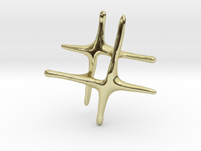 3D Octothorpe in 18k Gold